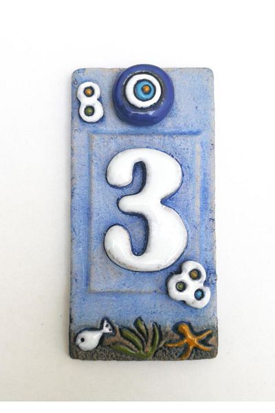 SUME Special Design Ceramic 3 Door Number Door Accessory