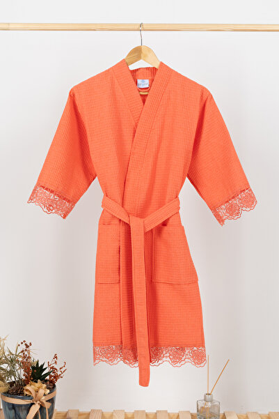 AİRYCOT Lace Pique Bathrobe Women's Dressing Gown