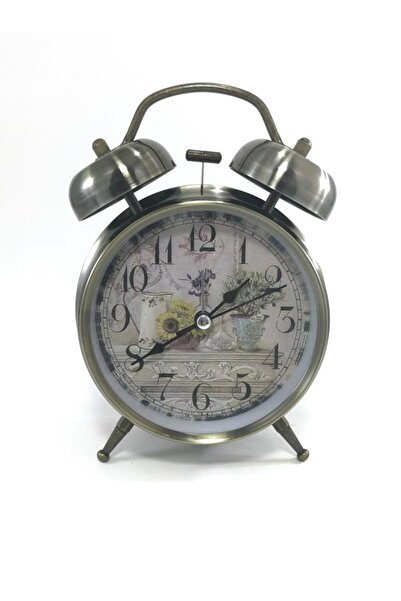 SUME Dekoratif Çalar Saat Ev Ofis Aksesuar Nostaljik Işıklı Masa Saati Ms104