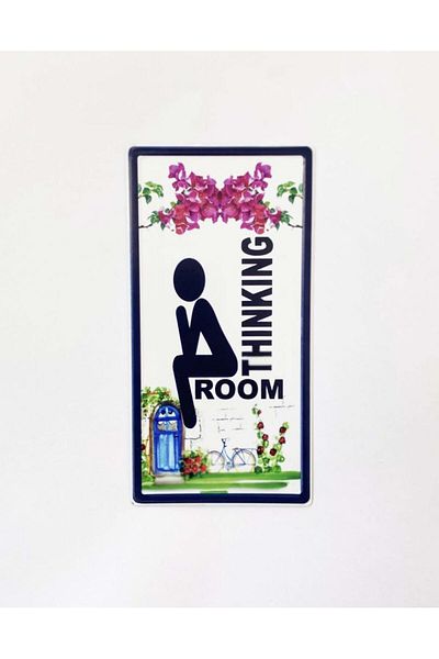 SUME Metal Thinking Room Men's Sign WC Door Accessory Metal Plate