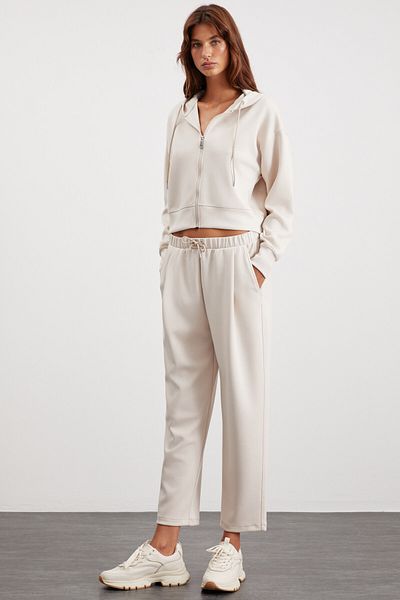 GRIMELANGE Gıada Vanilla Relaxed Fit Bio-Baumwoll-Sweatpants für Damen
