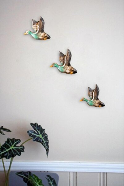 SUME Üçlü Ördek Duvar Süsü Dekoratif Aksesuar