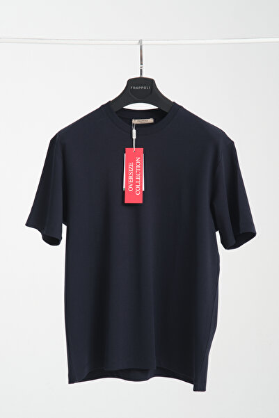 Frappoli 2857 Massimo Ανδρικό Ανοιχτό Μπλε %100 Supima Βαμβάκι Μη Συρρικνούμενο Ύφασμα Κανονική Λαβή Μπλούζα Με Στρογγυλή Λαιμόκοψη