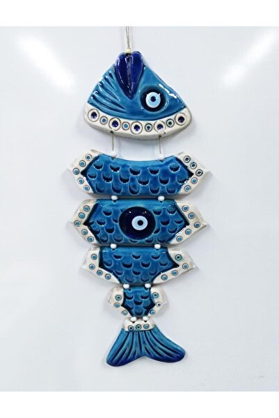 SUME Seramik Parçalı Balık Dekoratif El Işi Duvar Süsü Büyük Boy Nazarlık