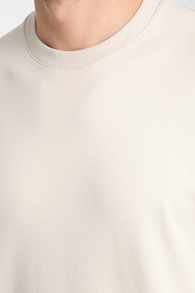 Frappoli 2857 Massimo muška bež majica 100% Supima Pamuk Elastično tkanina st...