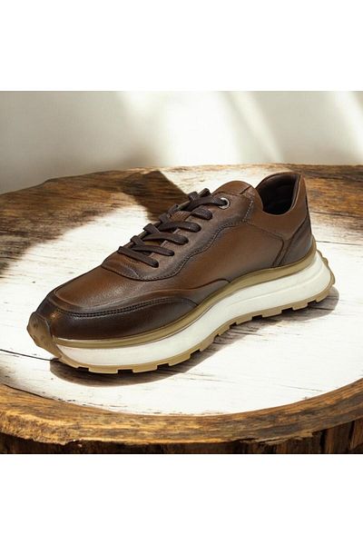 Voyager ΑΝΔΡΙΚΑ ΠΑΠΟΥΤΣΙΑ SNEAKER ΓΝΗΣΙΟ ΔΕΡΜΑ 1001