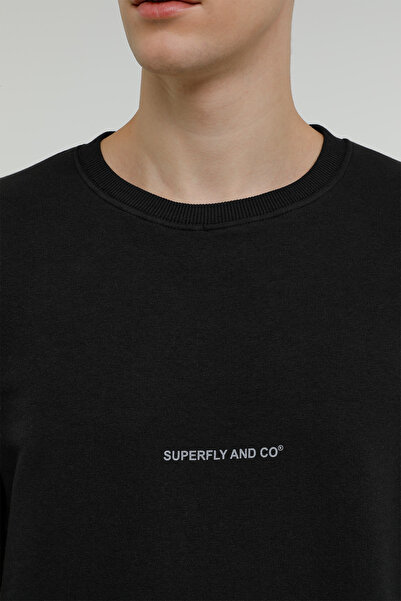 Superfly Ανδρικό Φούτερ Μαύρο Ανδρικό Πουλόβερ
