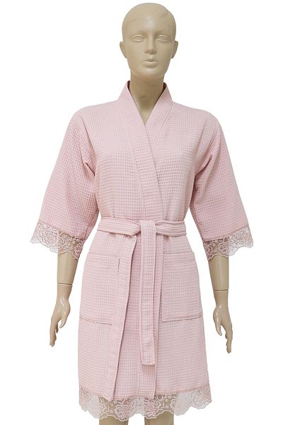 AİRYCOT Lace Pique Bathrobe Women's Dressing Gown