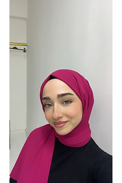 GigiTex Șal de mătase Medina de 73 cm lungime cireș-fucsia - culoare uni, gea...