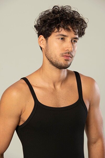 ERDEM İÇ GİYİM Ανδρικό εσώρουχο Erdem Black Thin Strap 1117