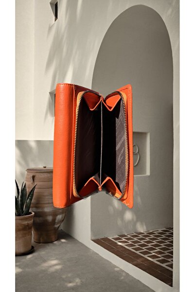 Deriza Orange Grande 2725 Genuine Leather Wallet