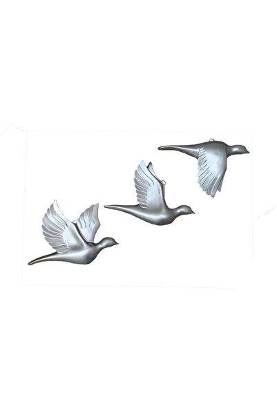 SUME Dekoratif Üçlü Güvercin Duvar Süsü Üçlü Kuş Ev Dekoru