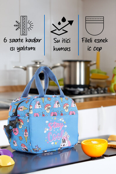 GIMOSA Kids Isı Yalıtımlı Su Geçirmez Termal Çanta, Yemek Taşıma Çantası, Bes...