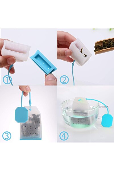 Marsilyan Bag Tea-Shaped Silicone Leaf Tea Strainer Teaspoon Infuser Ball Her...