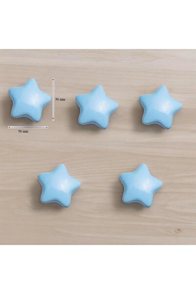 SUME 5 Adet Modern Yıldız Kulp Bebek Çocuk Genç Odası Çekmece Dolap Mobilya K...