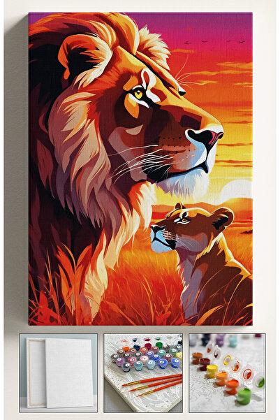 Akihabara Sayılarla Boyama Hobi Seti Çerçeveli Numaralı Tuval Fırça Boya Dahi...