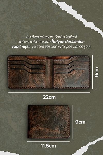 Safir Leather Ιταλικό Lidya Special Δερμάτινο Πορτοφόλι - Unisex