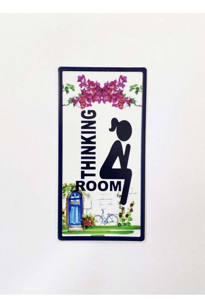 SUME Metal Thinking Room Women's Sign WC Door Accessory Metal Plate