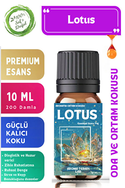 Aroma Terapi Lab Lotus - Esansiyel Uçucu Yağ - Oda Ve Ortam Kokusu - Aromatik...