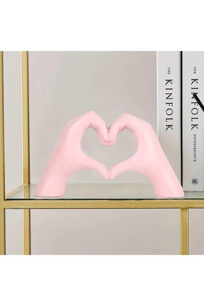 SUME Dekoratif Modern İskandinav Tarz Kalp El Heykel Ev Dekorasyon Aşk Sevgil...