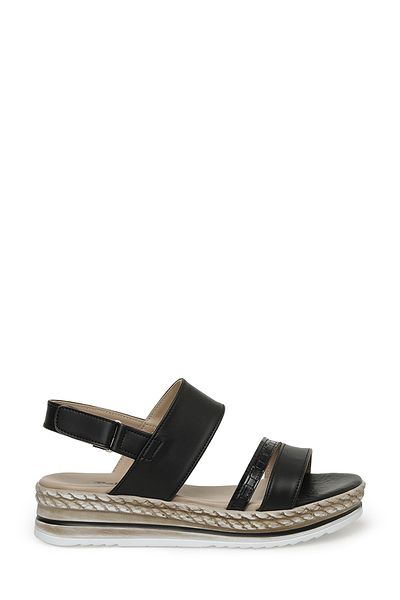 Polaris 321729 .Z 3Fx Black Women's Wedge Heel Sandals