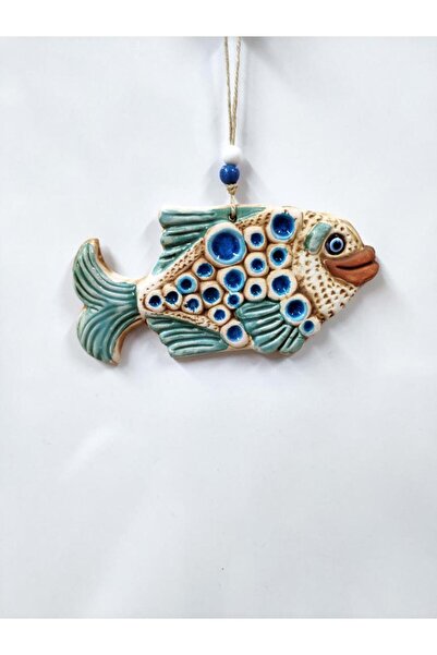 SUME Seramik Mini Balık Dekoratif Duvar Süsü 17x10 cm