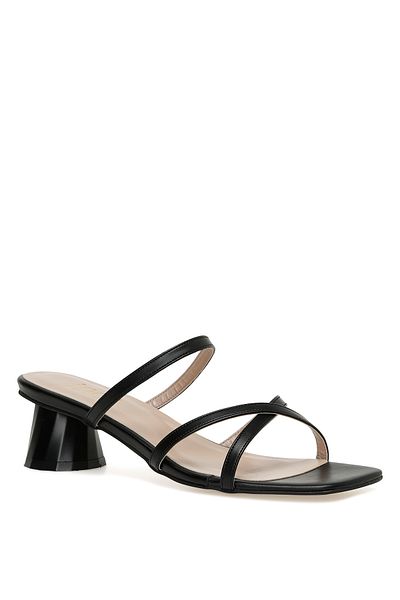 İnci Olsen 3fx Schwarze Hausschuhe mit Absatz für Damen