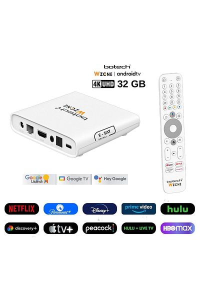 Botech WZONE White 4K 2GB 32GB تلفزيون أندرويد مرخص