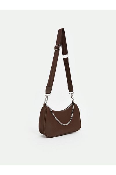 LC Waikiki Lcw Accessories Women's Handbag with Brown Chain Detail