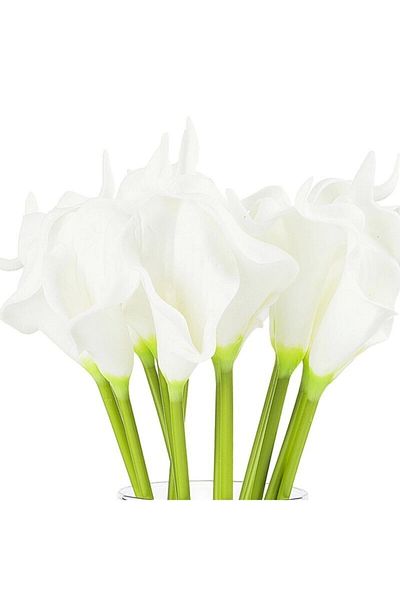 adresiYapayÇiçek Τεχνητό λουλούδι Wet Gala Flower 8 Branch White Kontef – Διακόσμηση τεχνητών λουλουδιών, Στολίδι τραπεζιού, Φόντο – Τεχνητό λουλούδι