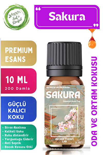 Aroma Terapi Lab Japon Çiçeği - Sakura Esansiyel Uçucu Yağ - Oda Ve Ortam Kok...