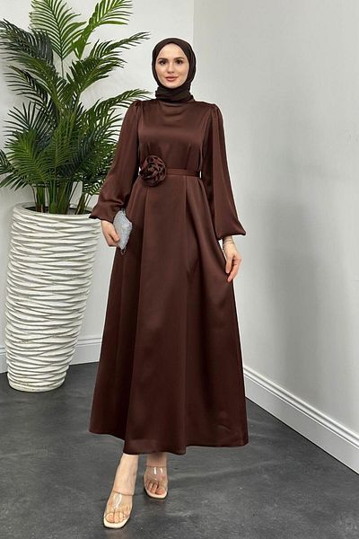 MERVEN AKYÜZ Φόρεμα Fayette Brown Rose Kemi