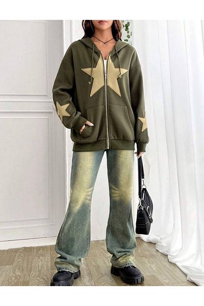 DENİKK Yudoowear, πλεκτό μπουφάν με πράσινο αστέρι