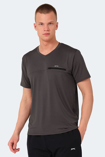 Slazenger Ανδρικό T-Shirt Kallias Σκούρο Γκρι