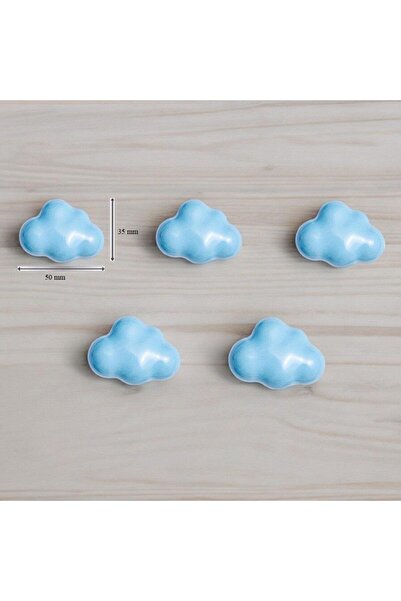 SUME 5 Adet Modern Bulut Kulp Bebek Çocuk Genç Odası Çekmece Dolap Mobilya Kulpu