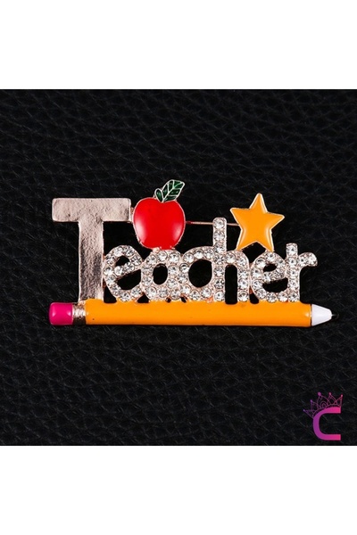 Cinderella Öğretmen Teacher Tasarım Broş - Hediyelik Öğretmenler Günü Ceket Y...