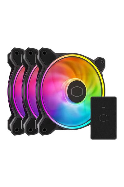 Cooler Master CoolerMaster MF120 Halo2 120mm Black ARGB Fan 3-Pack