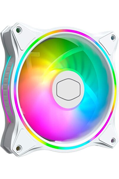 Cooler Master مروحة CoolerMaster MF120 Halo2 120mm ARGB بيضاء، عبوة من 3 قطع