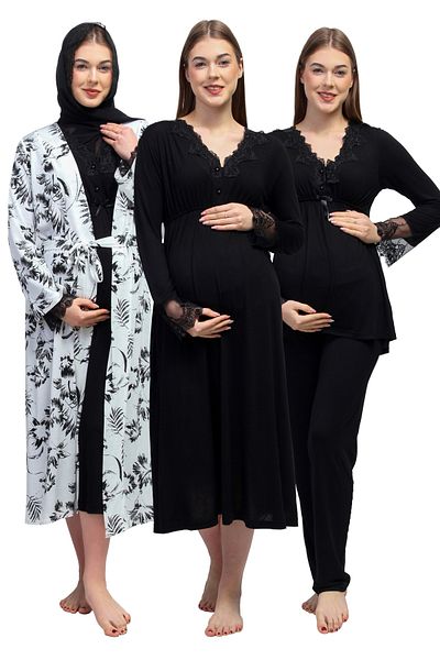 ByLohusa Black Hijab Set for Pregnant and Maternity - Effortt