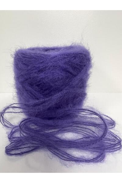 göçer Mor Moher Akrilik Sade Renk El Örgü İpi Yumaklar 100gr