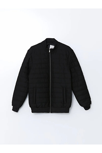 LC Waikiki Palton pentru bărbați Vision Black Slim Fit cu guler vertical