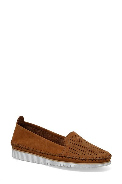 Polaris 166083.Z4FX Hellbraune flache Schuhe für Damen – bequemes Design