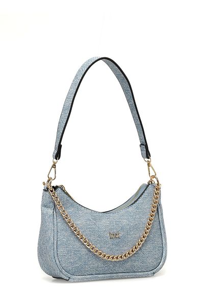 İnci Pearl elvin 4fx light blue women's shoulder bag