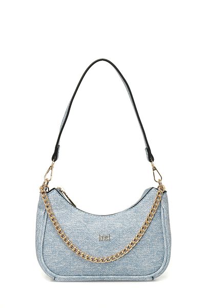 İnci Pearl elvin 4fx light blue women's shoulder bag
