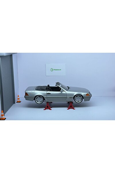 Printecs 1/18 Ölçekli 4'lü Araç Kriko Seti | Diecast, Diroama, Hobi Garajı, M...