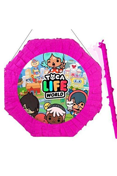 Parti Dükkanım Toca Boca Pinyata 42 cm + Sopası