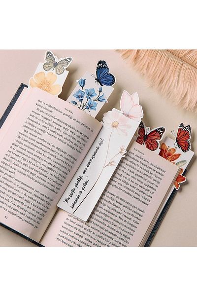 STOREMAX Jvnnshop Colorful Butterfly Figured Motto Message Bookmark 646268