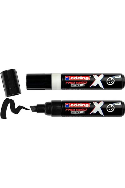 STOREMAX Ysstorex X Marker, Black+White Set, Set of 2 Acrylic Markers, Cut Tip 2-10 mm Starcolxlection 65