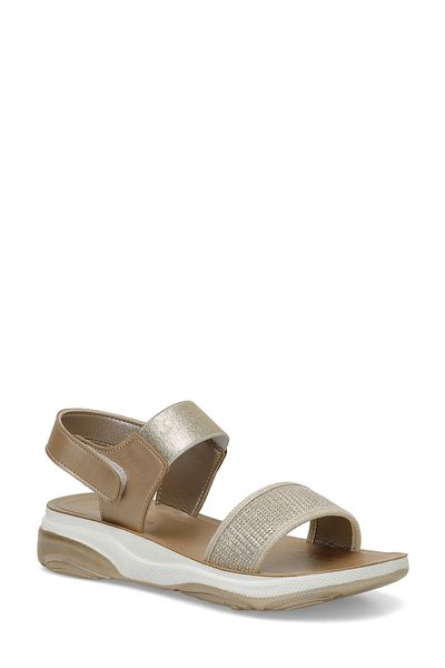 Travel Soft Goldene bequeme Sandalen für Damen - TRV2586.Z4FX