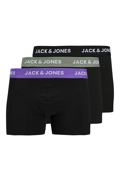 Jack & Jones Jack Jones Jacaxel Solid Trunks 3 Pack Sn Ανδρικό Μαύρο Boxer 12268482-02